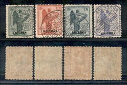 23012 COLONIE ITALIANE - ERITREA - 1918/1920 - Quartina Del 15 Cent Leoni Soprastampato (47) - Usata (75) - Sonstige & Ohne Zuordnung