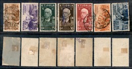 23095 COLONIE ITALIANE - ETIOPIA - 1936 - Vittorio Emanuele III (1/7) - Serie Completa Di 7 Valori - Usati (45) - Sonstige & Ohne Zuordnung