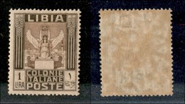 23129 COLONIE ITALIANE - LIBIA - 1921 – 1 Lira Pittorica (30) – Gomma Originale (130) - Andere & Zonder Classificatie