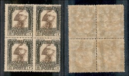 23142 COLONIE ITALIANE - LIBIA - 1924 - 2 Cent Pittorica (45b-Torino) In Quartina - Gomma Integra (60+) - Andere & Zonder Classificatie