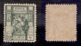 23150 COLONIE ITALIANE - LIBIA - 1926/1929 - 20 Cent Sibilla (54) - Ottima Centratura - Nuovo Con Gomma (160) - Andere & Zonder Classificatie