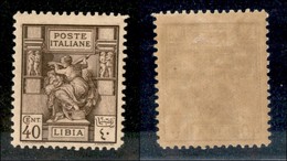 23151 COLONIE ITALIANE - LIBIA - 1926 - 40 Cent Sibilla (55) - Gomma Originale (55) - Andere & Zonder Classificatie