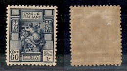 23152 COLONIE ITALIANE - LIBIA - 1926 - 60 Cent Sibilla (56) - Gomma Originale - Ottimamente Centrato (110) - Autres & Non Classés