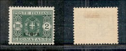 23220 COLONIE ITALIANE - LIBIA - 1934 - 2 Lire Segnatasse (21) - Nuovo Con Gomma (70) - Autres & Non Classés