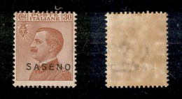 23264 COLONIE ITALIANE - SASENO - 1923 - 30 Cent Michetti Soprastampato (5) - Gomma Integra (175) - Sonstige & Ohne Zuordnung