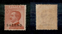 23267 COLONIE ITALIANE - SASENO - 1923 - 60 Cent Michetti Soprastampato (7) - Gomma Integra (175) - Other & Unclassified