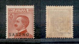 23268 COLONIE ITALIANE - SASENO - 1923 - 60 Cent Michetti Soprastampato (7) - Nuovo Con Gomma (70) - Other & Unclassified