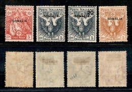 23288 COLONIE ITALIANE - SOMALIA - 1916 - Croce Rossa Soprastampati (19/22) - Serie Completa Di 4 Valori - Nuovi Con Gom - Andere & Zonder Classificatie