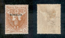 23293 COLONIE ITALIANE - SOMALIA - 1916 - 20 Cent + 5 Cent Croce Rossa (22) - Nuovo Con Gomma (35) - Autres & Non Classés