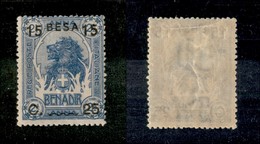 23298 COLONIE ITALIANE - SOMALIA - 1922 - 15 Besa Su 25 Cent Su 2 1/2 Anna Leone (27) - Nuovo Con Gomma (30) - Sonstige & Ohne Zuordnung