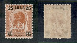 23309 COLONIE ITALIANE - SOMALIA - 1923 - 25 Besa Su 15 Cent Su 2 Anna Leone (41) - Ben Centrato - Gomma Integra (65+) - Andere & Zonder Classificatie