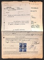 23370 REPUBBLICA - POSTA ORDINARIA - Reclamo Per Pacco Postale Da Milano A Roma Del 17.4.50 - 5 Lire (555) In Quartina - - Autres & Non Classés