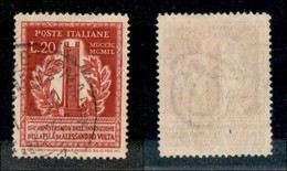 23407 REPUBBLICA - POSTA ORDINARIA - 1949 – 20 Lire Volta (611) Usato – Ruota Normale Destra - Andere & Zonder Classificatie