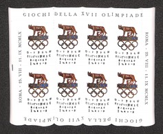 23467 REPUBBLICA - POSTA ORDINARIA - Olimpiadi Di Roma - 1960 - Chiudilettera - 12 Foglietti - Didascalie Nelle Diverse  - Autres & Non Classés