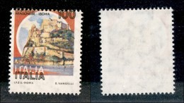 23481 REPUBBLICA - POSTA ORDINARIA - 1980 - Ischia - 100 Lire Castelli (1511) - Nero + Dentellatura Spostati Sul Bordo F - Sonstige & Ohne Zuordnung