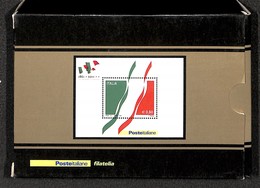 23517 REPUBBLICA - FOGLIETTI - 2011 - Lamina D'Argento - Foglietto Unità D'Italia (2) Nella Confezione Originale - Sonstige & Ohne Zuordnung