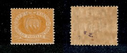 23559 SAN MARINO - POSTA ORDINARIA - 1877 - 5 Cent Giallo Stemma (2) - Discretamente Centrato - Nuovo Con Gomma (240++) - Other & Unclassified