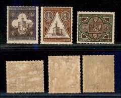 23600 SAN MARINO - POSTA ORDINARIA - 1894 - Palazzo Del Governo (23/25) - Serie Completa Di 3 Valori - Discreta Centratu - Sonstige & Ohne Zuordnung