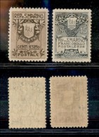 23621 SAN MARINO - POSTA ORDINARIA - 1907 - Stemma (47/48) - Serie Completa Di 2 Valori - Ottima Centratura - Nuovi Con  - Autres & Non Classés