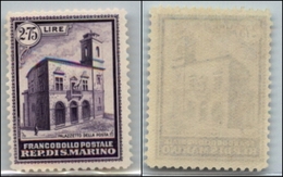 23668 SAN MARINO - POSTA ORDINARIA - 1932 - 2,75 Lire Palazzetto (163) - Gomma Integra (250) - Sonstige & Ohne Zuordnung