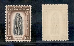 23686 SAN MARINO - POSTA ORDINARIA - 1935 - 1,50 Lire Melchiorre Delfico (203) - Gomma Integra (200) - Autres & Non Classés
