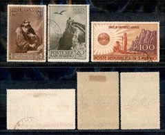 23693 SAN MARINO - POSTA ORDINARIA - 1944/1946 - Pro Case Popolari + UNRRA (277+A48+296) - Usati (17) - Autres & Non Classés