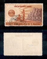 23701 SAN MARINO - POSTA ORDINARIA - 1946 - 100 Lire UNRRA (296) - Usato (11) - Autres & Non Classés