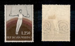 23732 SAN MARINO - POSTA ORDINARIA - 1954/1955 - 250 Lire Propaganda Sportiva II (419) - Nuovo Con Gomma (40) - Autres & Non Classés