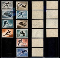 23733 SAN MARINO - POSTA ORDINARIA - 1955 - 7° Giochi Olimpici Invernali Cortina (428/436-A116) - Serie Completa - 10 Va - Autres & Non Classés