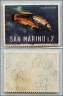 23739 SAN MARINO - POSTA ORDINARIA - 1966 - 2 Lire Labro Pavone (722) - Colori Spostati - Gomma Integra - Autres & Non Classés