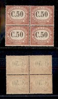 23787 SAN MARINO - SERVIZI - 1924 - Quartina Del 50 Cent Segnatasse (13) - Gomma Integra (180+) - Andere & Zonder Classificatie