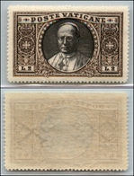 23812 VATICANO - POSTA ORDINARIA - 1933 - 2 Lire (30) - Gomma Originale - Ottimamente Centrato - Autres & Non Classés