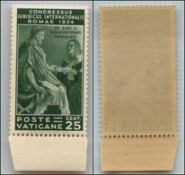 23827 VATICANO - POSTA ORDINARIA - 1935 - 25 Cent Giuridico (43) - Gomma Integra (leggermente Bruna) - Autres & Non Classés