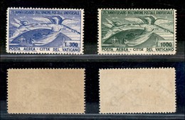 23859 VATICANO - POSTA AEREA - 1949 - P.Aerea - UPU (18/19) - Serie Completa - Gomma Integra - Piccolo Punto Di Ruggine  - Autres & Non Classés