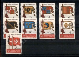 23875 SMOM - POSTA ORDINARIA - 1967 - Antiche Bandiere (10/18) - Serie Completa - Gomma Integra - Andere & Zonder Classificatie