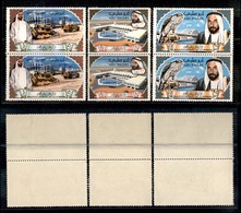 23940 ESTERO - ABU DHABI - 1968 - Due Anni Di Progresso (49/51) - Serie Completa Di 3 Valori In Coppie Verticali - Gomma - Autres & Non Classés