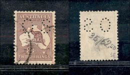 23978 ESTERO - AUSTRALIA - 1913/1914 - Francobolli Di Servizio - 2S. (28) Perforato OS - Usato - Sonstige & Ohne Zuordnung