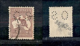 23978 ESTERO - AUSTRALIA - 1913/1914 - Francobolli Di Servizio - 2S. (28) Perforato OS - Usato - Altri & Non Classificati