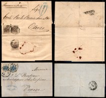 23986 ESTERO - AUSTRIA - 1854/1858 – Raccomandata Da Trieste A Oderzo (4+4+4) + Lettera Da Vienna A Venezia (5+5) – Otti - Andere & Zonder Classificatie