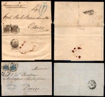 23986 ESTERO - AUSTRIA - 1854/1858 – Raccomandata Da Trieste A Oderzo (4+4+4) + Lettera Da Vienna A Venezia (5+5) – Otti - Sonstige & Ohne Zuordnung