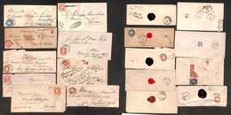 23988 ESTERO - AUSTRIA - 1850/1872 – 2 Lettere + 7 Bustine (5 Raccomandate) Con Affrancature Del Periodo – Da Esaminare - Autres & Non Classés