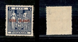24252 ESTERO - COOK ISLAND - 1950 – 5 Pound Fiscale (89) – Nuovo Senza Gomma – Cert. Alfani - Andere & Zonder Classificatie