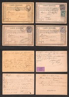 24313 ESTERO - FRANCIA - 1876/1878 – 4 Cartoline Postali Per L'Italia Con Affrancature Del Periodo - Other & Unclassified