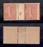 24329 ESTERO - FRANCIA - 1903 – Coppia 10 Cent (129) Con Dentellatura Verticale Spostata Sull'interspazio E Numero Di Ta - Andere & Zonder Classificatie