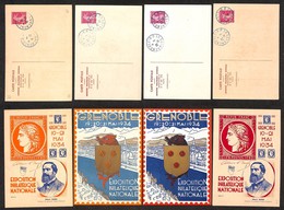 24357 ESTERO - FRANCIA - Esposizione Filatelica Nazionale Grenoble 19/20/21.5.1934 – 4 Cartoline - Autres & Non Classés