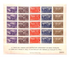 24375 ESTERO - FRANCIA - 1944 - Non Emessi - Orphelins De L'Incursion - Foglio Intero Di 25 Pezzi - 4 Linguelle Sulla Co - Sonstige & Ohne Zuordnung