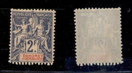 24406 ESTERO - FRANCIA - Benin - 1901/1905 - 2 Franchi Allegoria "DAHOMEY ET DEPENDANCES" (16) - Nuovo Con Gomma (110) - Autres & Non Classés