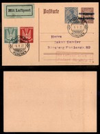 24479 ESTERO - GERMANIA - Intero Postale 16 P. + 30 P. Soprastampato Bayern Sbarrato (Unif. A6+A7) – Aerogramma Da Monac - Autres & Non Classés