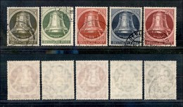 24529 ESTERO - GERMANIA - Berlino - 1951 - Freiheitsglocke 2 (82/86) - Serie Completa Di 5 Valori - Usati (90) - Sonstige & Ohne Zuordnung