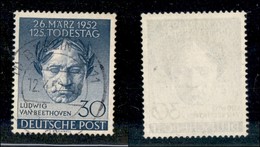 24530 ESTERO - GERMANIA - Berlino - 1952 - 30 Pf Beethoven (87) - Usato (30) - Sonstige & Ohne Zuordnung